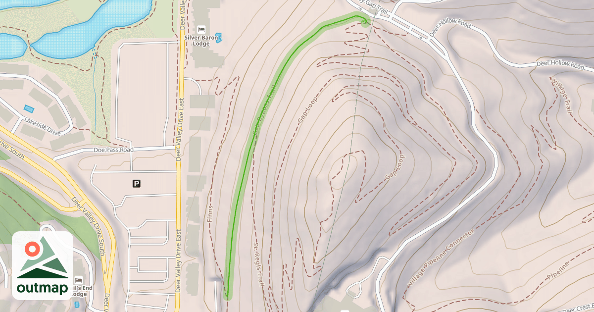 Map of Gap Bypass Trail