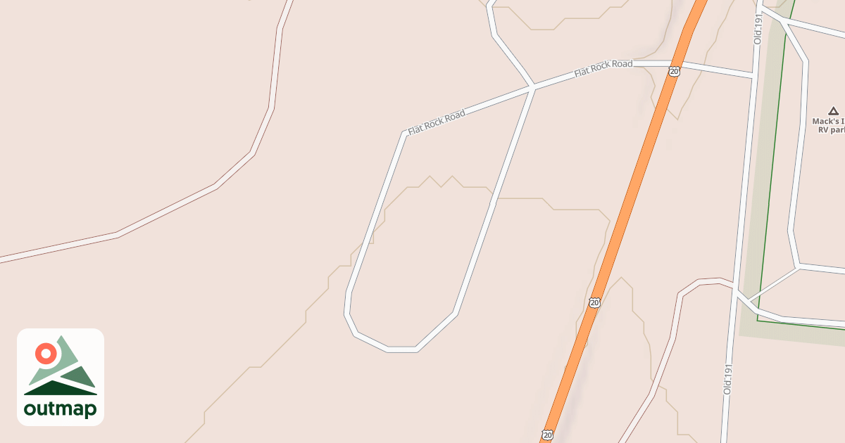 Map of FLAT ROCK CG LOOP B