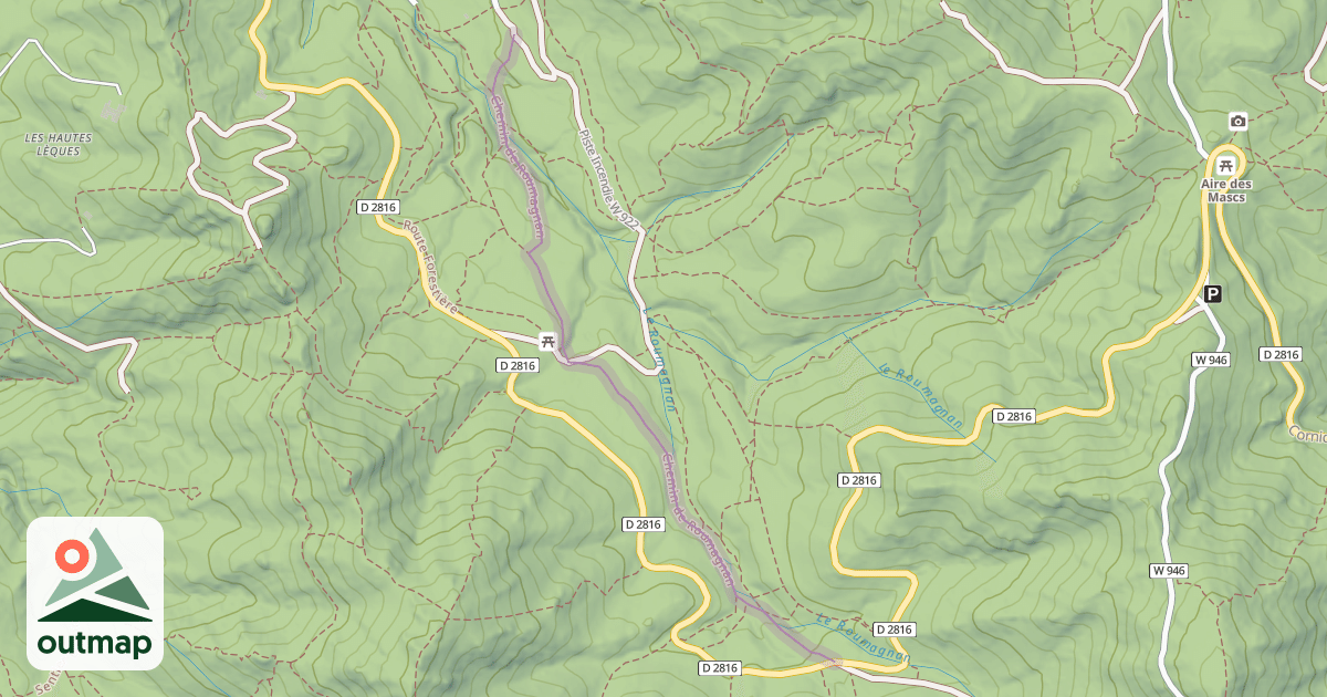 Map of Chemin de Roumagnan