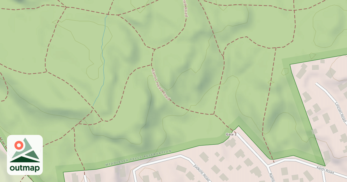 Map of Rams Head Road