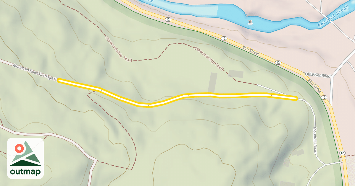 Map of Mountain Road Carriage Path