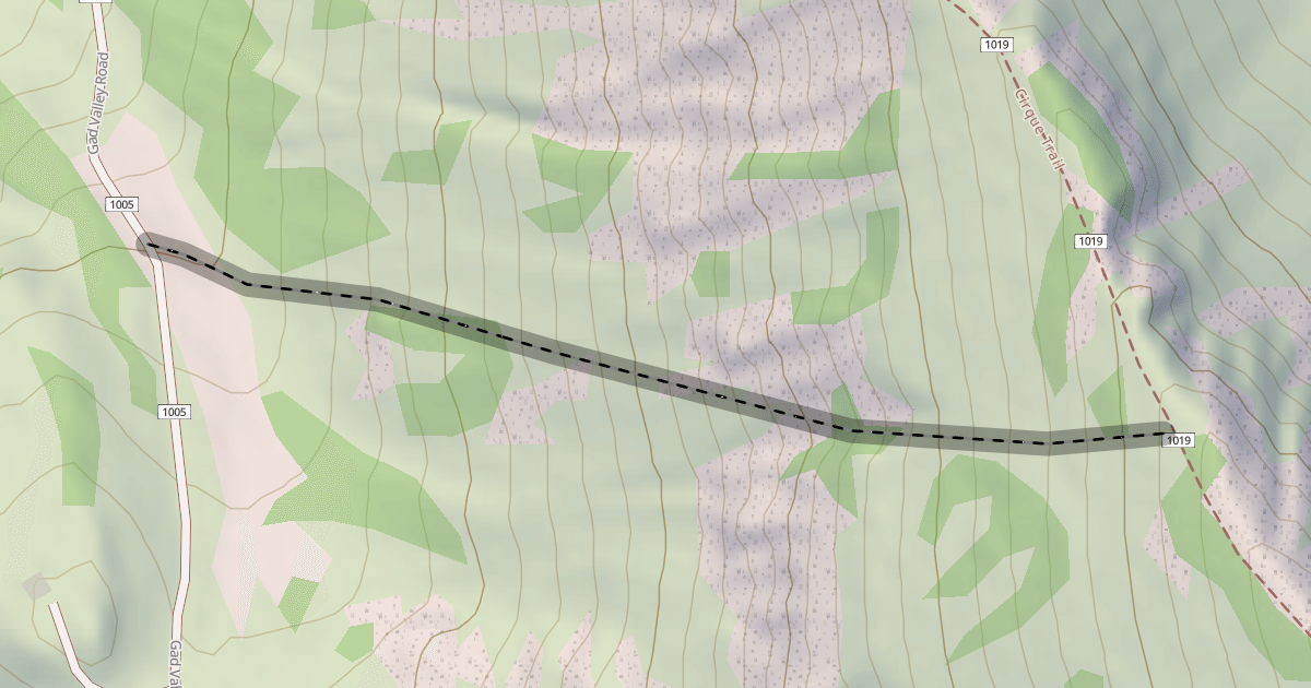 Map preview of Gad Chutes