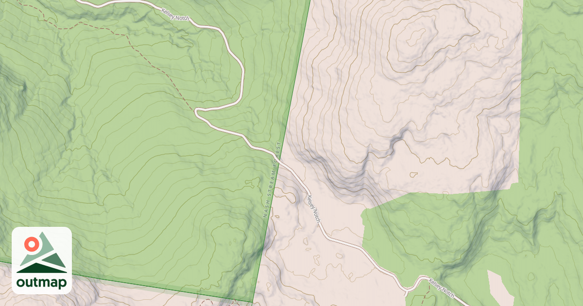 Map of Kelsey Notch