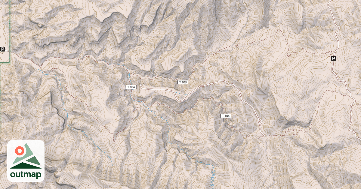 Map of Alamo Canyon