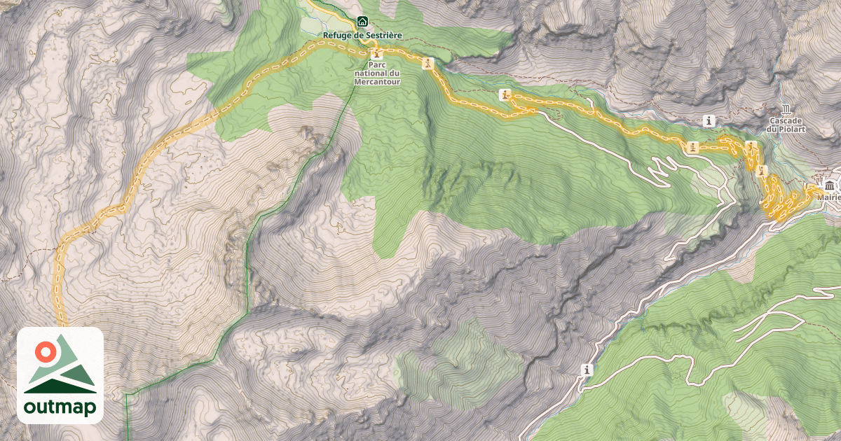 Map of Tête de Sanguinière — Saint-Dalmas-le-Selvage