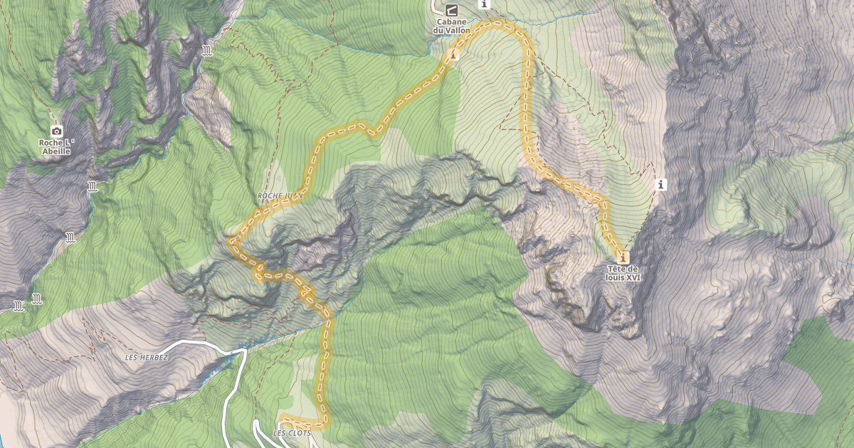 Map preview of Tête de Louis XVI — Les Clots