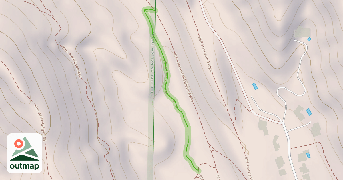 Map of Harrison Hollow Trail