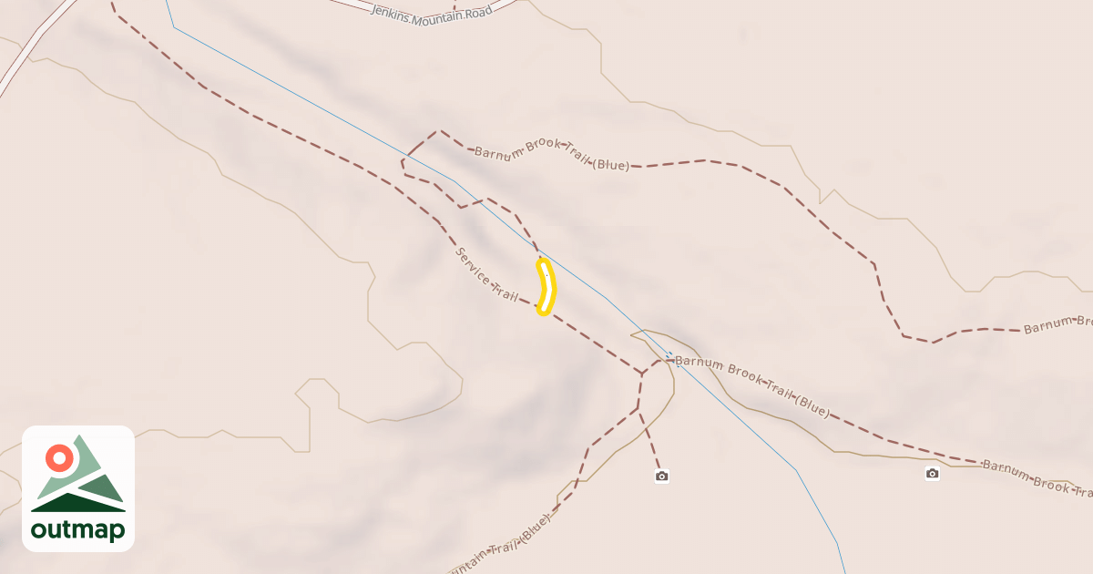 Map of Barnum Brook Trail (Blue)