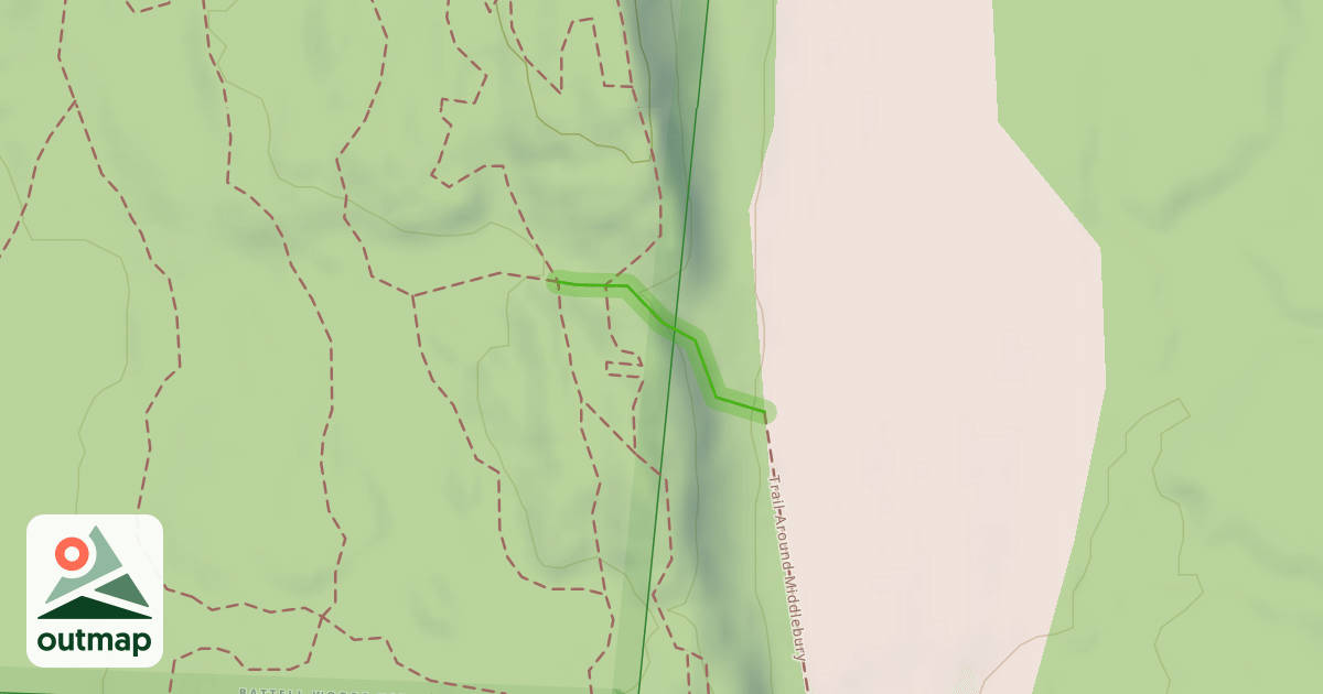 Map of Trail Around Middlebury