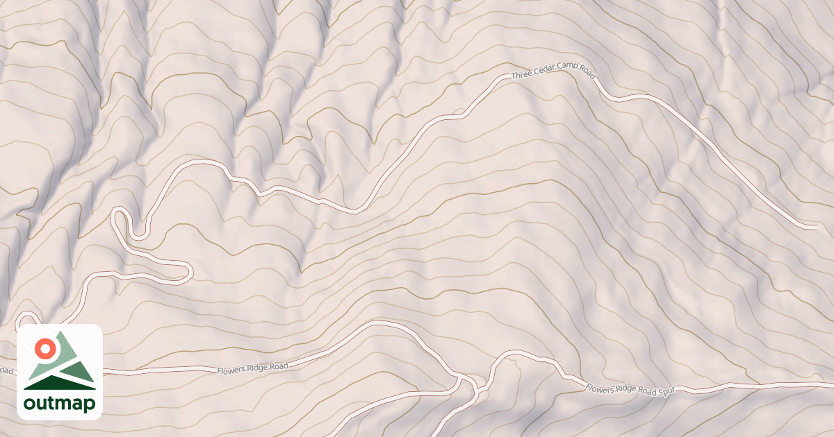 Map of THREE CEDAR CAMP