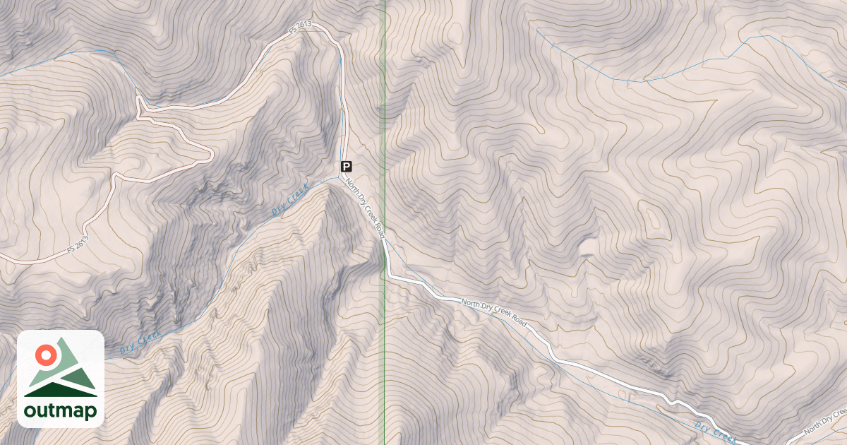 Map of NORTH DRY CREEK