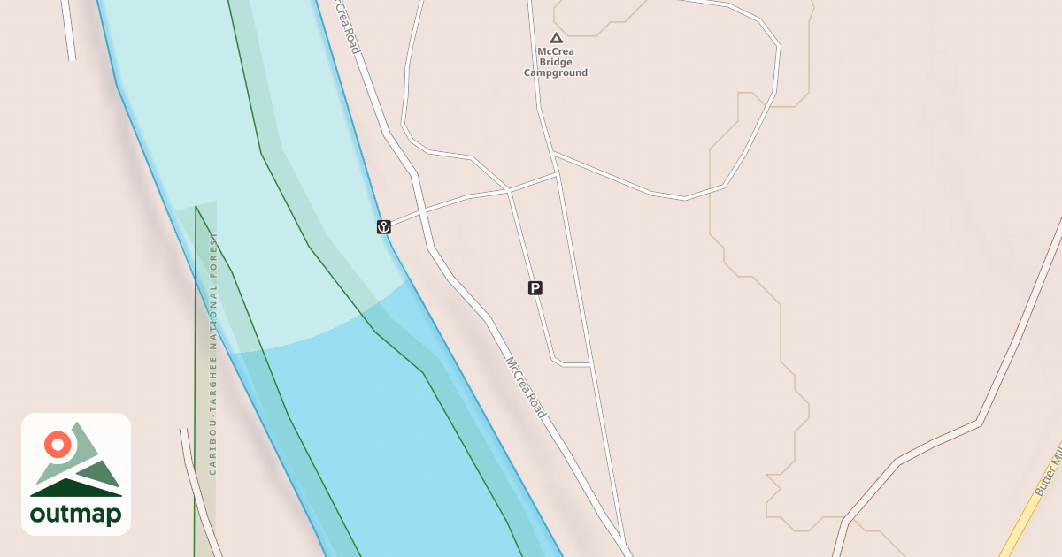 Map of MCCREA BRIDGE CG PARKING