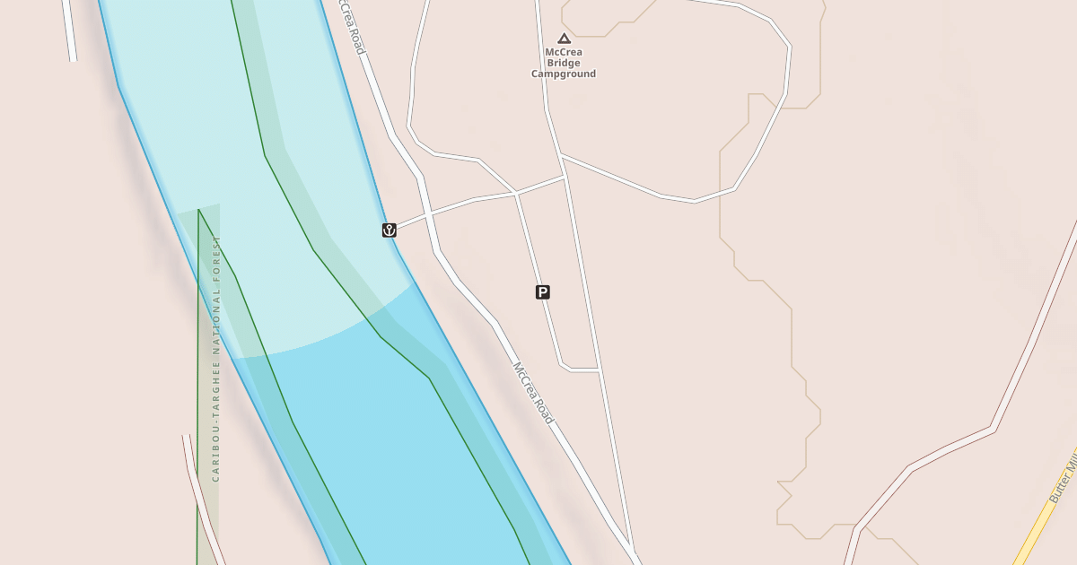 Map preview of MCCREA BRIDGE CG PARKING