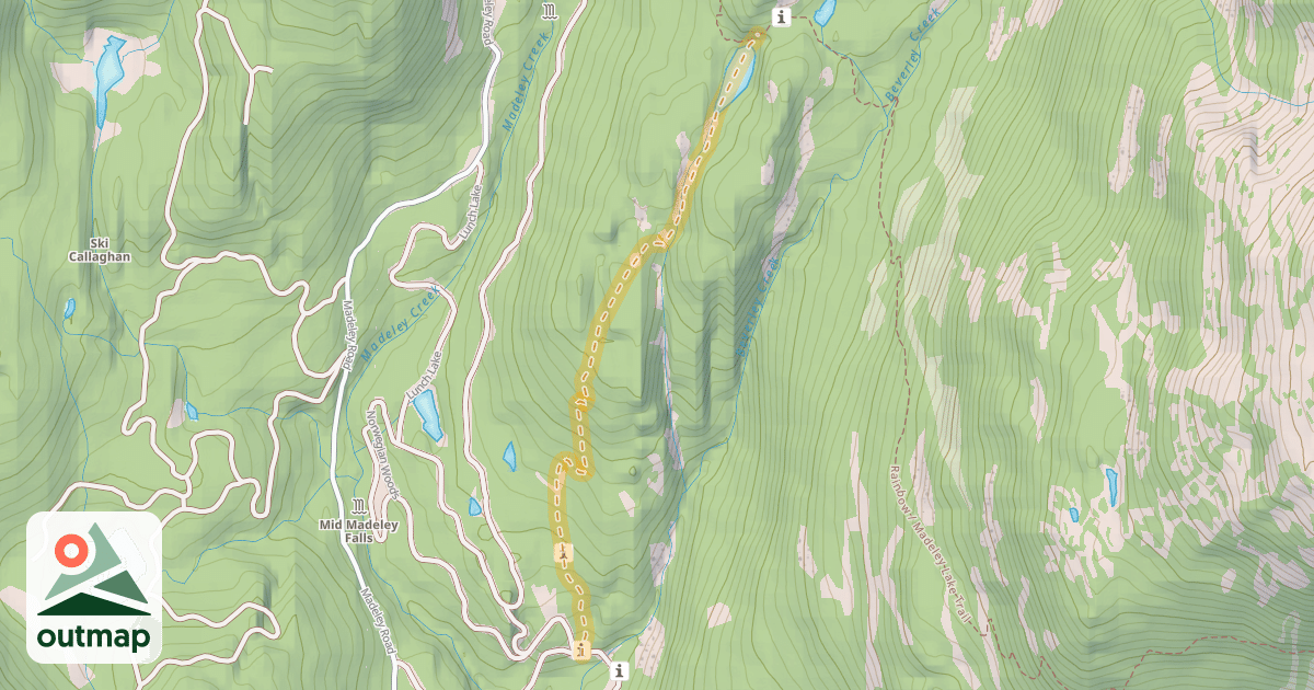 Map of Beverley Creek winter trail