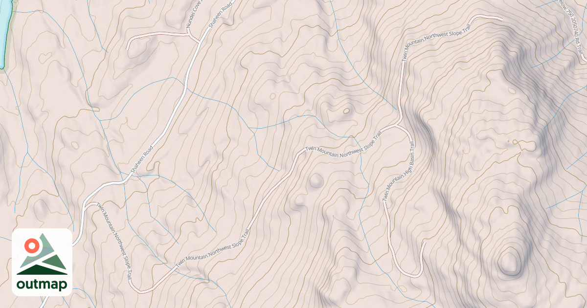 Map of TWIN MOUNTAIN NORTHWEST SLOPE