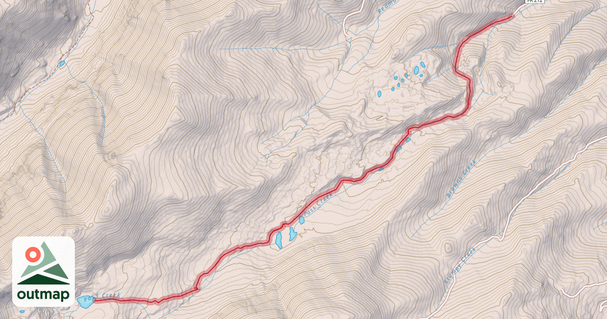 Map of Pass Creek Trail 1412