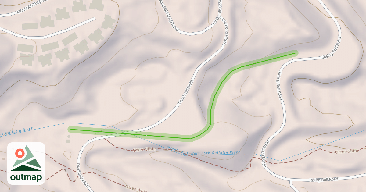 Map of Rising Bull Access