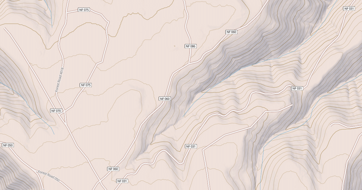 Map preview of USFS National Forest System Roads {2117B7B5-16C6-4A0F-89A5-AD702FBDF71A}