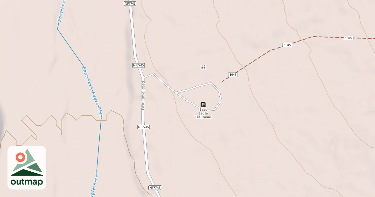 Map of EAST EAGLE LOWER TRAILHEAD