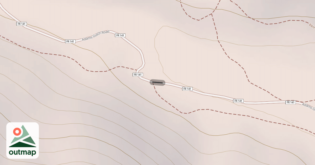 Map of Old Adams Gulch Road -Trail #146