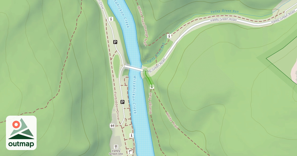 Map of White Trail;Orange Trail