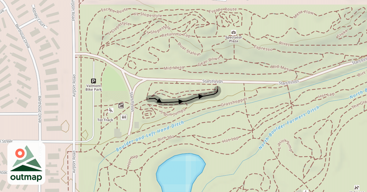 Map of M Dirt Jumps