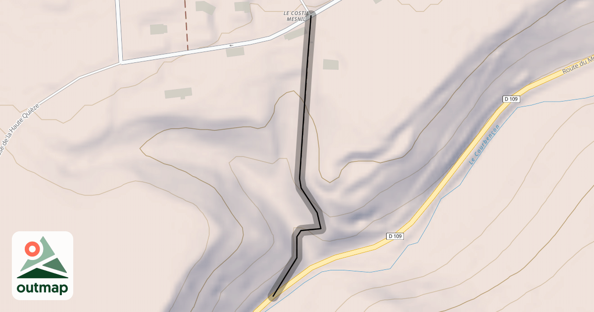 Map of Chemin du Piou
