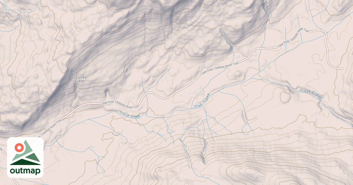 Map of Cape Pole 1500000 Road