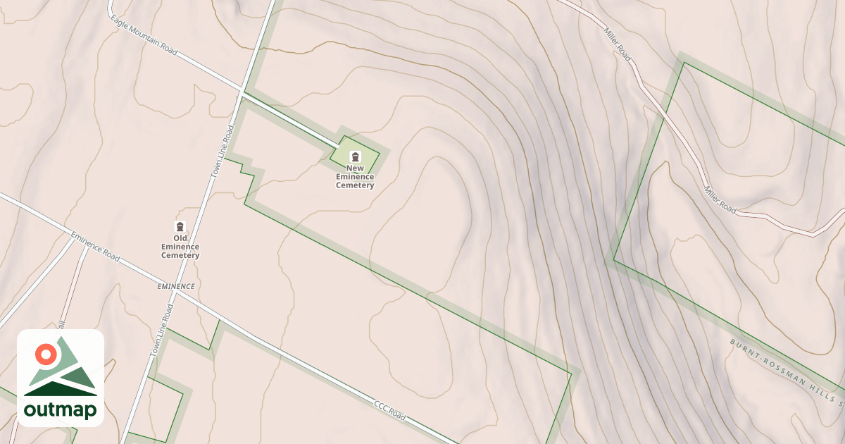 Map of Cemetery Snowmobile Trail