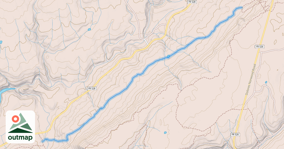 Map of Little Bean Canyon Trail