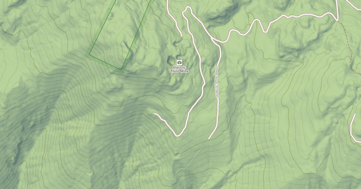 Map preview of USFS Motor Vehicle Use Map Roads {87A8FED8-C7A4-48DF-B5C3-3B1C863A102A}