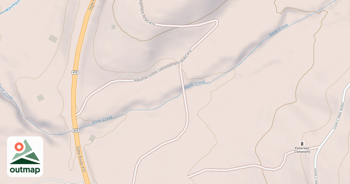 Map of GOLD CREEK SUMMER HOMES SPUR
