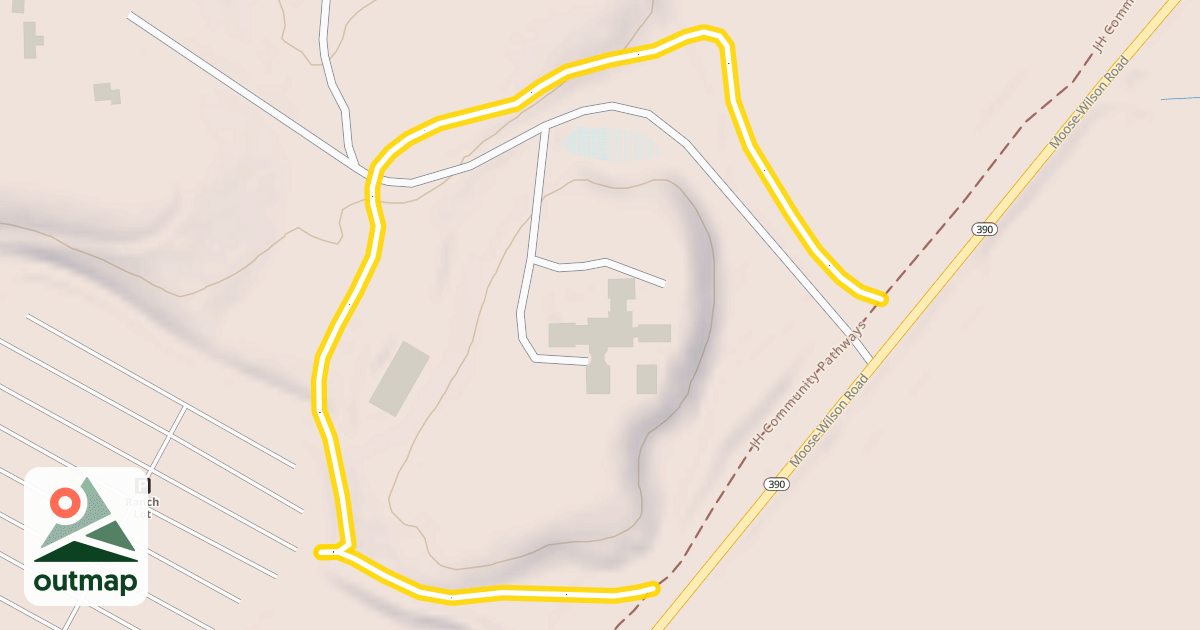 Map of Gray's Meadow Trail - Teton Village