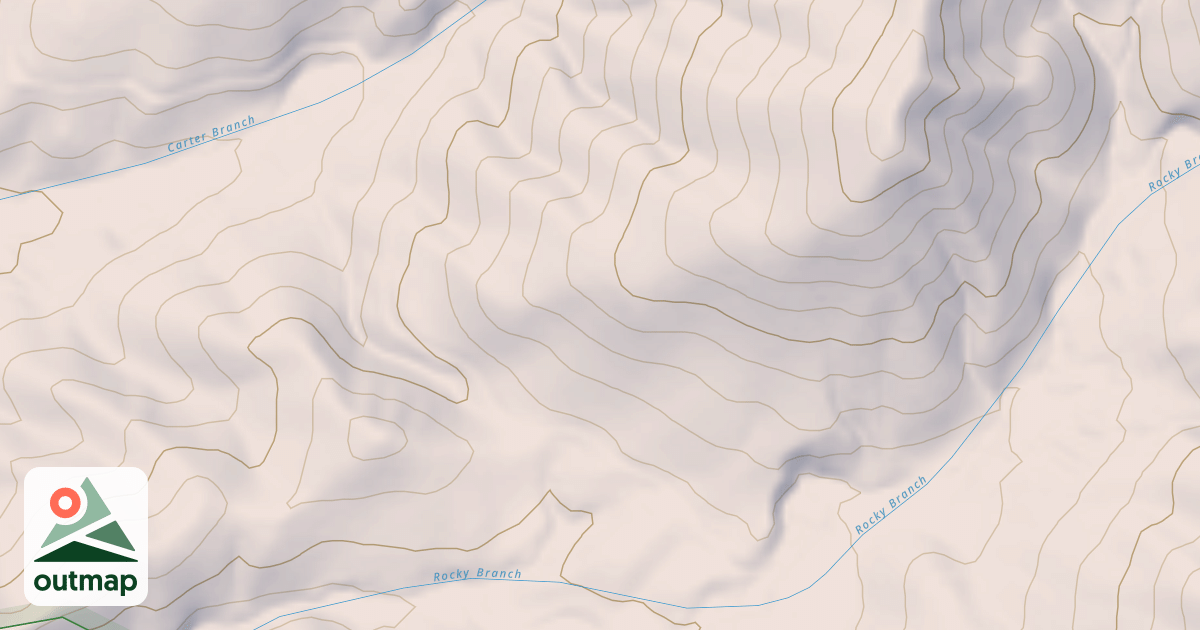 Map of ROCKY BRANCH SPUR