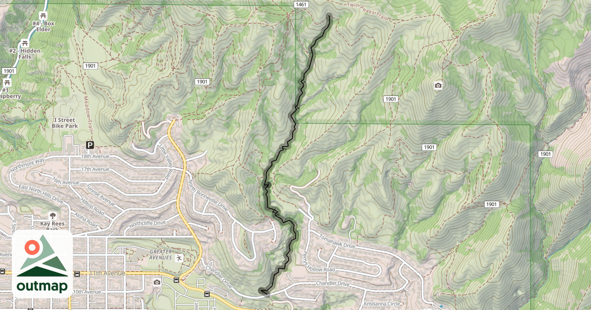 Map of Bobsled Trail