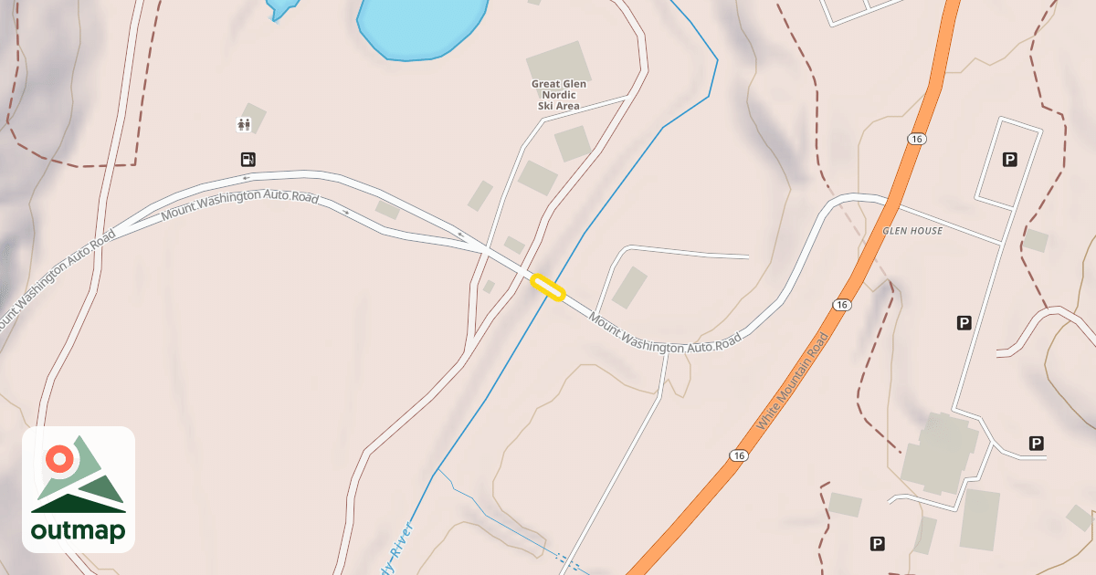 Map of Mount Washington Auto Road