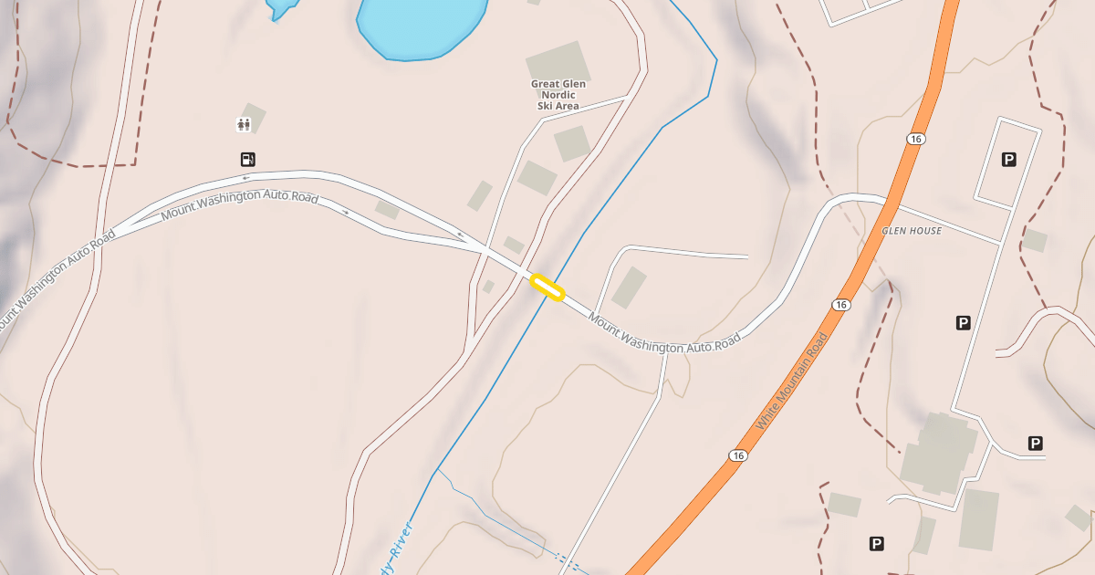 Map preview of Mount Washington Auto Road