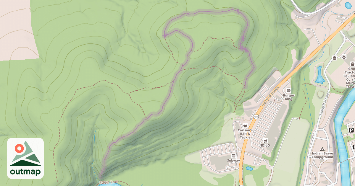 Map of ECOZ Whitetailed Deer Trail (White)