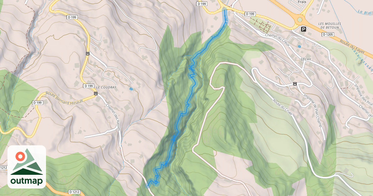 Map of Sentier de la Gorge