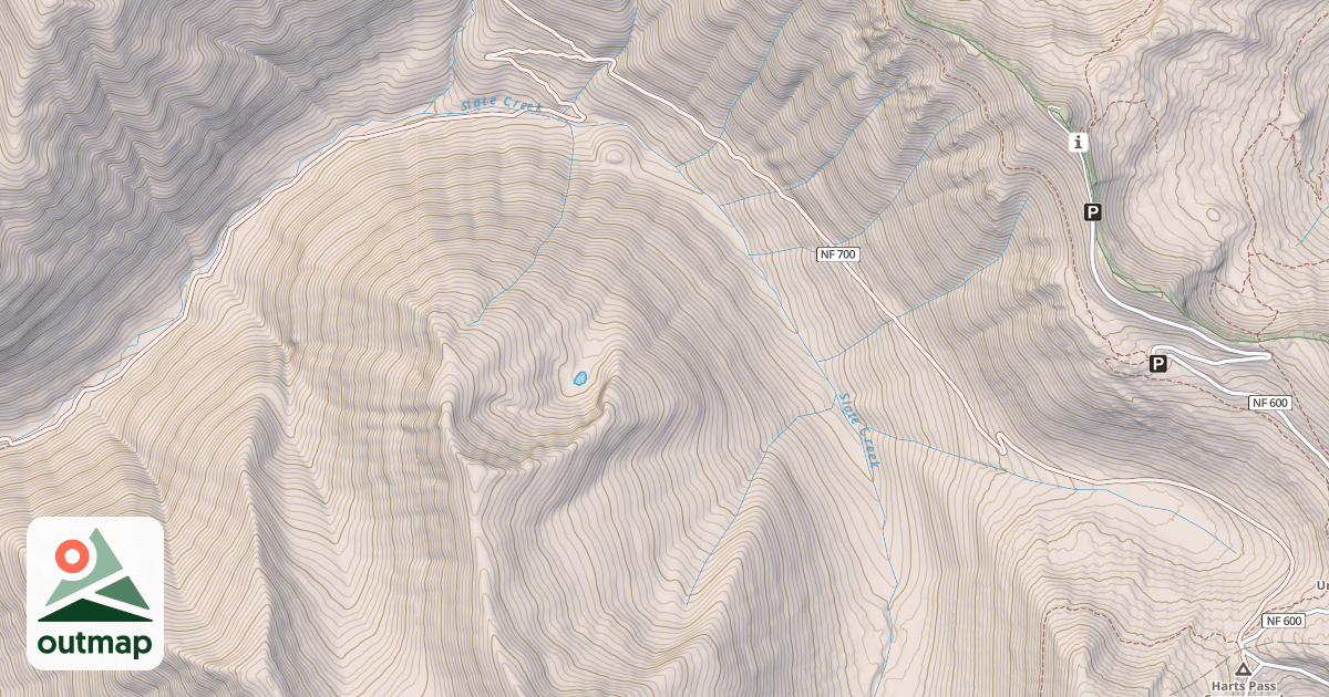Map of HARTS PASS