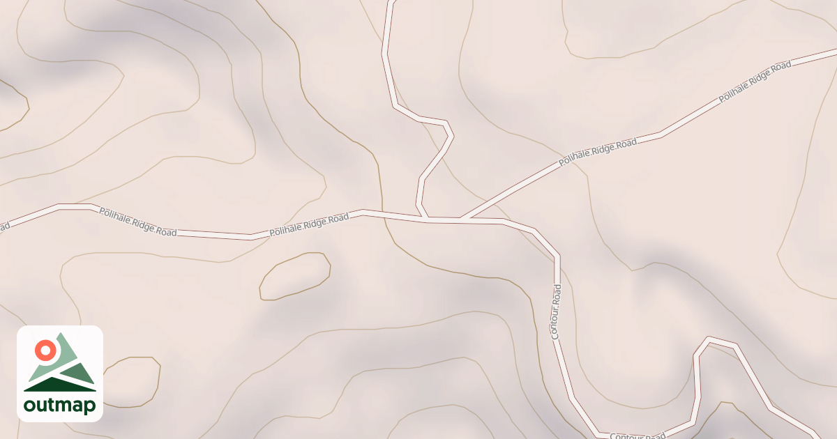 Map of Polihale Ridge Road