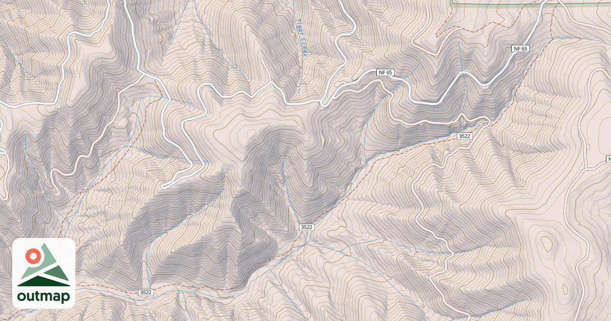 Map of North Fork Walla Walla Trail