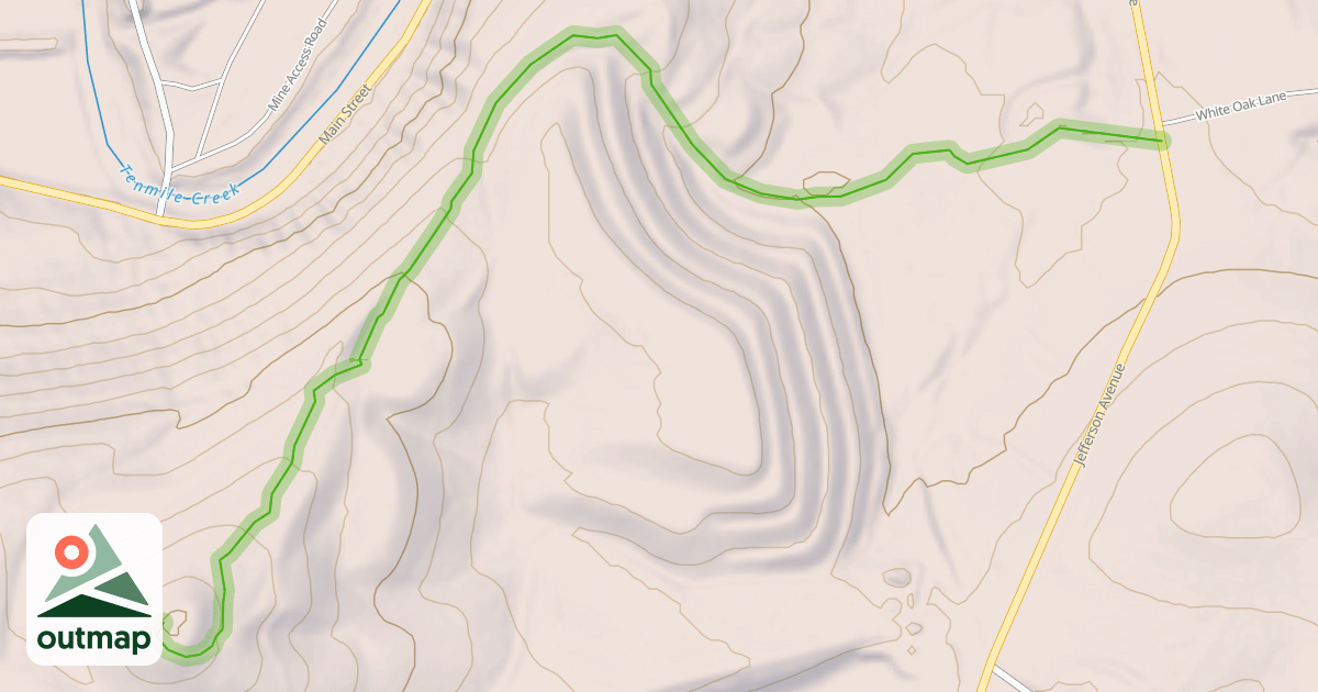 Map of West Bethlehem Hiking Trail