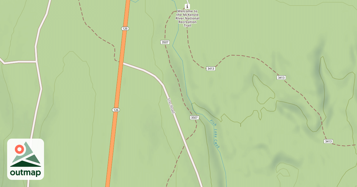 Map of Mckenzie River National Recreation Trail