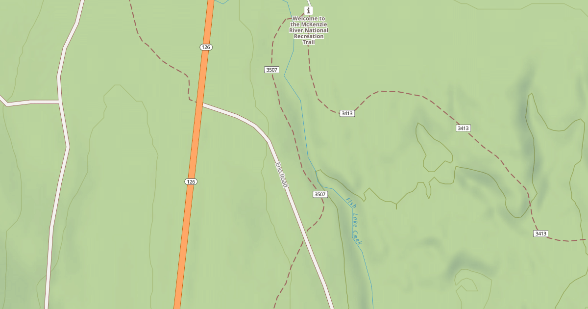 Map preview of Mckenzie River National Recreation Trail