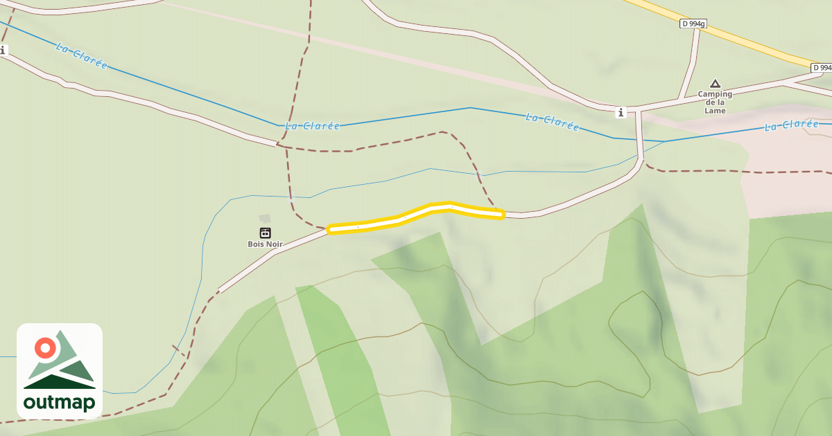 Map of Les Iscles - Bois Noir / Lamé
