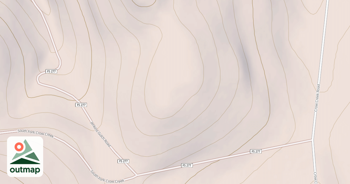 Map of SOUTH FORK CROW CREEK