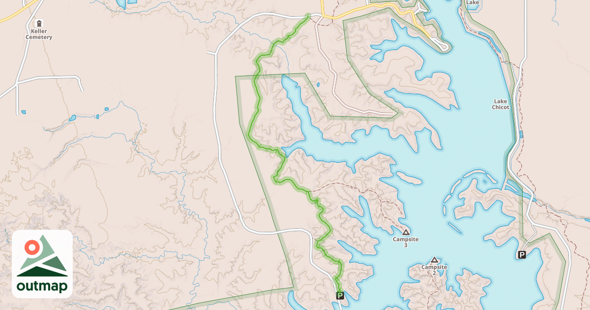 Map of South to North Landing Trail
