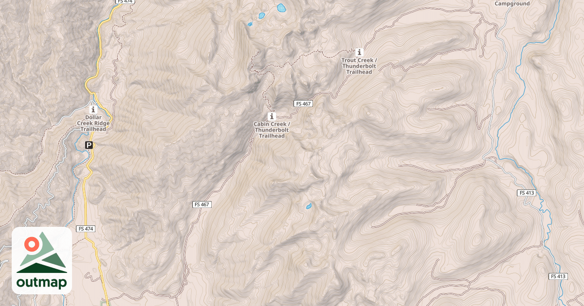 Map of CABIN CREEK