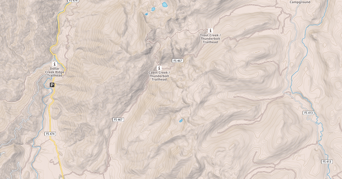 Map preview of CABIN CREEK
